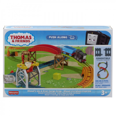 THOMAS SET DE JOACA CU LOCOMOTIVA PUSH ALONG DIESEL SI ACCESORII SuperHeroes ToysZone foto