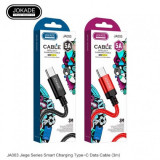 Cablu de date, JOKADE JA003, JIEGE Series, USB - USB Type-C, 5A, 3m, Negru, Blister