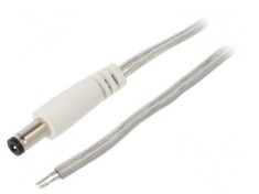 Cablu Transparent 2x0,5mm2 cu Mufă DC 5m