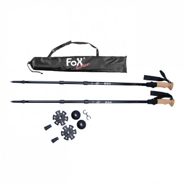 Set bete trekking telescopice, antisoc, husa, accesorii Fox Outdoor 39303