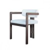 Scaun living alb in diferite materiale ✔ model GOGAN