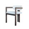 Scaun living alb in diferite materiale ✔ model GOGAN