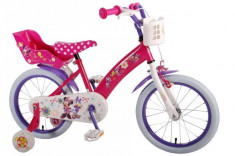 Bicicleta pentru fete ajustabila din otel cu roti ajutatoare 16&amp;amp;quot; EandL CYCLES Minnie Mouse foto