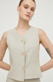 Lovechild vestă culoarea bej, un singur r&acirc;nd de nasturi 24-2-945-2020