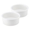 Set 2 Boluri Ceramica Navaris Alb, Caini Pisici, Hrana Apa, Curatare Usoara, 17.4cm