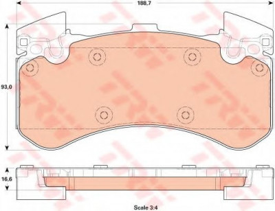 Set placute frana,frana disc AUDI A6 Avant (4G5, C7, 4GD) (2011 - 2016) TRW GDB1911 foto