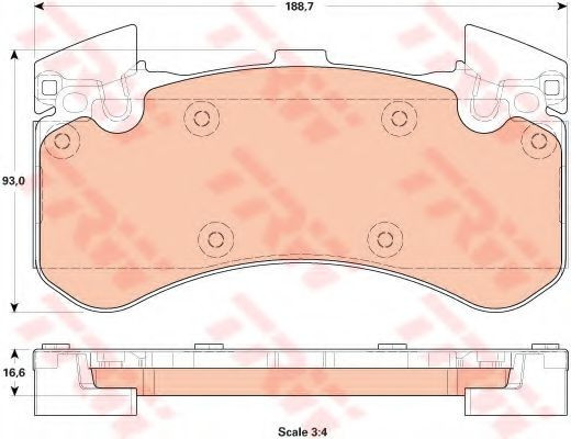 Set placute frana,frana disc AUDI A6 Allroad (4GH, 4GJ) (2012 - 2016) TRW GDB1911