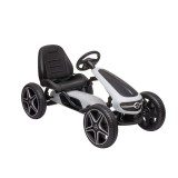 Kart Rosu Cu Pedale Pentru Copii, 3-7 Ani, Mercedes Benz Pedal Go Kart White