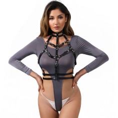 Eross top Belts with Straples S/M Black