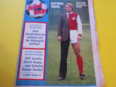 Revista sport-fotbal &amp;quot;Fu&amp;szlig;ball-Woche Germania (11.12.1972) foto