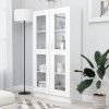 Gossi dulap cu vitrina, alb, 82,5x30,5x150 cm, lemn prelucrat