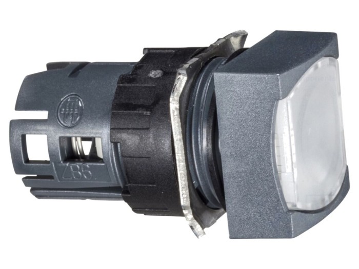 Comutator apăsare 16mm, alb