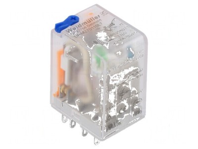 Releu electromagnetic DPDT 110VDC, 10A, soclu foto