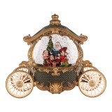 Cumpara ieftin Decoratiune Craciun muzicala polirasina cu led Caleasca 26x11x20 cm