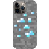 Husa compatibila cu Apple iPhone 14 model Diamond Block , Silicon, TPU, Viceversa, Transparent, Carcasa