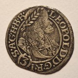 Austria 3 kreuzer 1668 SHS argint Leopold l