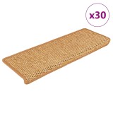 Cumpara ieftin Covorase scari autoadezive, 30 buc. aspect sisal, 65x21x4cm sisal