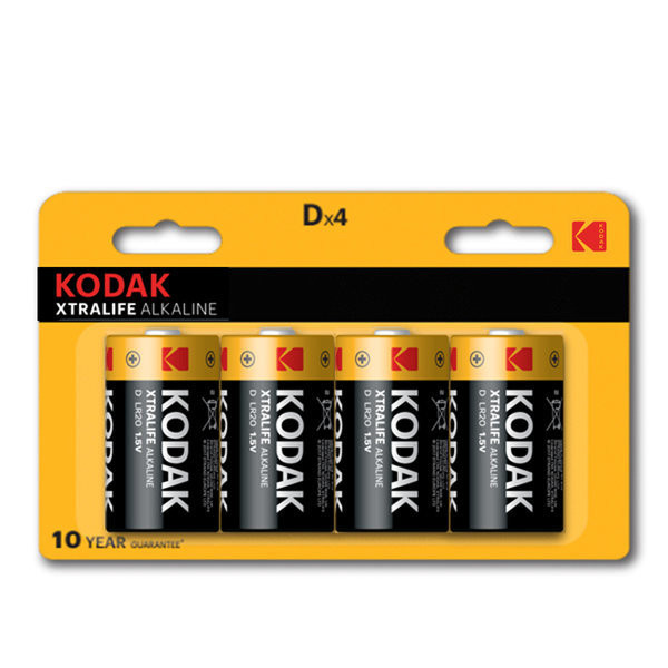 Set 4 Baterii Extra Alkaline D, LR20 - Kodak