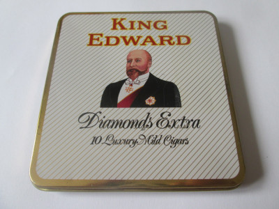 Pachet gol din tabla King Edward-Diamonds Extra 10 luxury mild cigars foto