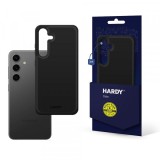 Husa MagSafe pentru Samsung Galaxy S24 S921, 3MK, Hardy Silky Leather, Neagra