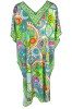 Rochie tip poncho MTL23 dama, Dacali, verde, one size, Matase
