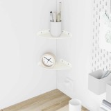 vidaXL Raft suspendat cu raft cu depozitare 2 pcs Alb 15 x 15 x 2 cm 8004084