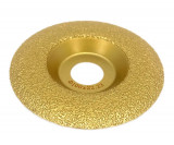 Disc diamantat curbat pentru slefuiri si sanfren in placi 100x22,23 (mm) Granulatie #45 - DXDY.4047.100.45, Oem