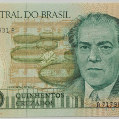 BANCNOTA 500 CRUZADOS - BRAZILIA, anul 1987 *cod 766 B = UNC