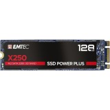 SSD X250, 128GB, SATA M2 2280, R/W speed 520MBs/500MBs, Emtec