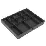 Organizator extensibil pentru sertare, 12 compartimente, gri antracit, 52x25,5x3,8 cm, CMCLASS