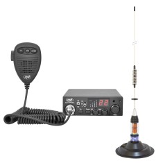 Aproape nou: Pachet Statie radio CB PNI Escort HP 8001L ASQ + Casti HS81L + Antena