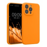 Husa Kwmobile pentru Apple iPhone 15 Pro Max, Portocaliu, Silicon, KWM000022ON001C, Carcasa