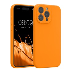 Husa Kwmobile pentru Apple iPhone 15 Pro Max, Portocaliu, Silicon, KWM000022ON001C