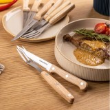Set pentru friptura si gratar, 8 piese, otel inoxidabil, lemn, Klausberg