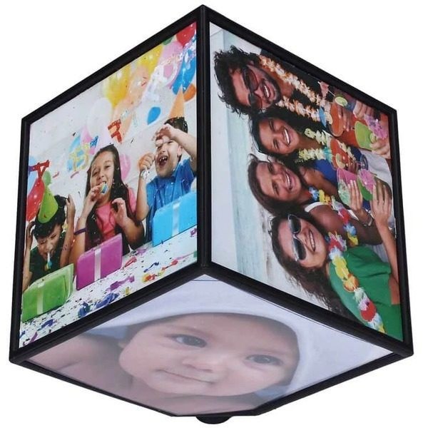 Cub foto rotativ 360 grade cu 6 poze 15 x 15 cm