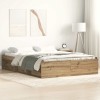 VidaXL Cadru pat fără saltea Stejar Artisan 120x190cm Lemn prelucrat 3328877