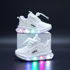 Adidasi albi cu luminite - Khoc (Marime Disponibila: Marimea 25) foto