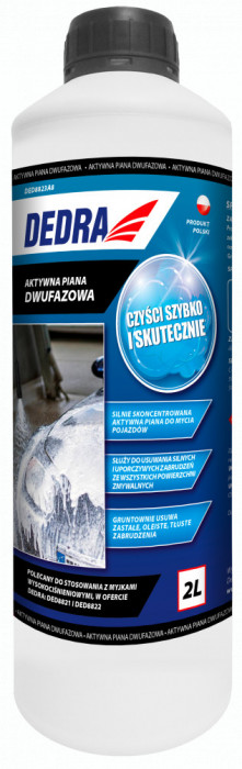 Spuma activa auto, 2 faze actiune, 2L, concentrat, Dedra