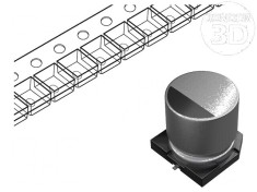 Condensator Electrolitic SMD 100&amp;micro;F 50VDC &amp;Oslash;10x10,2mm &amp;plusmn;20% - Componentă Electronică pentru Circuit Integrat foto