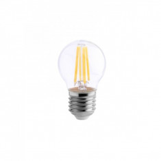 Bec LED G45 Sferic cu Filament 4W Alb Cald 2700K E27 UB60225 foto