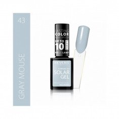 Lac de unghii Solar Gel, Revers, 12 ml, gri, nr 43, grey mouse