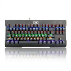 Tastatura Gaming Mecanica Redragon Visnu, iluminare rainbow, USB (Negru)