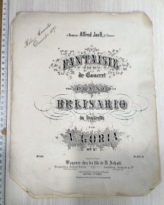 LOT PARTITURI VECHI 1892 + UNELE SCRISE OLOGRAF CU TUS foto