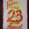 PM331N Material de propagandă comunistă, Trăiască 23 August și cu stema PMR