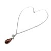 Colier inox dama, fluture cu perla sidef cupru, zirconia, 45cm, Glambazaar