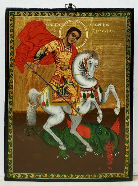 Sf. Gheorghe Ucigand Balaurul, Icoana Greceasca, Secol 19
