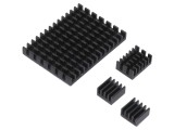 Radiator Aluminiu Negru Raspberry Pi 4 B - Set 3 Buc.