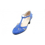 Sandale Dama Piele Naturala Toc 7cm Ciucaleti S48BLEU Elegante Casual Comode Usoare Marimi 36-40