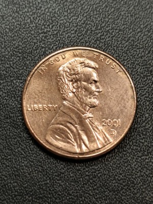 B 11 Moneda 1 Cent SUA 2001 D foto