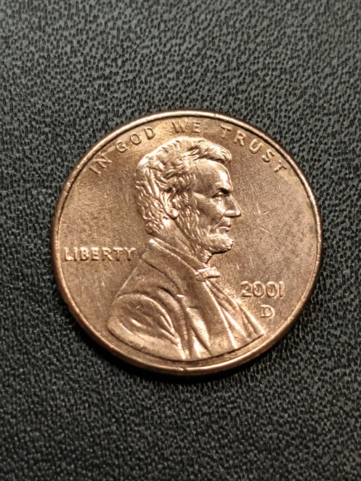 B 11 Moneda 1 Cent SUA 2001 D